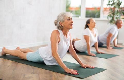 Senior Woman Doing Yoga