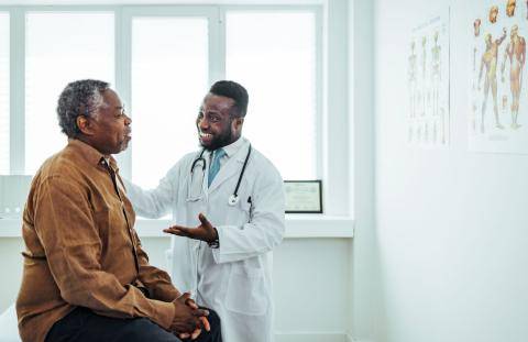 Senior Patient Receiving a Check Up