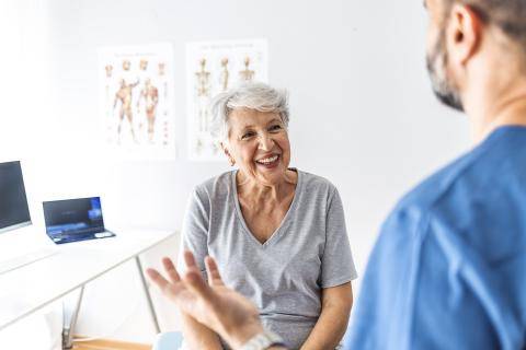 Nurse with patient